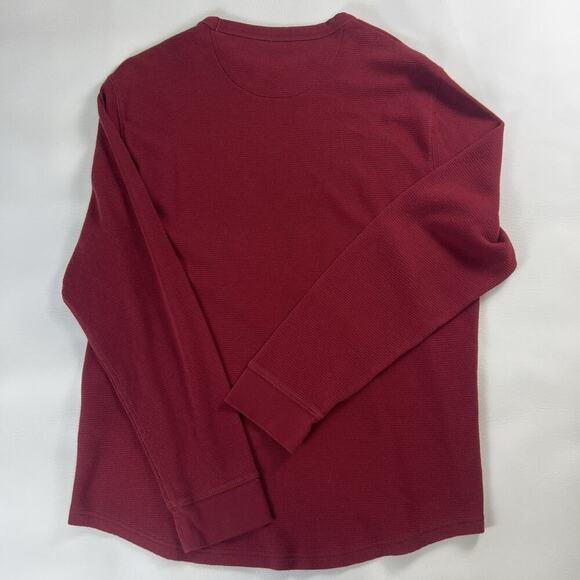 American Eagle Sweater Men's Red Blue Outdoor Waffle Knit Sweatshirt Size XL - Picture 2 of 9